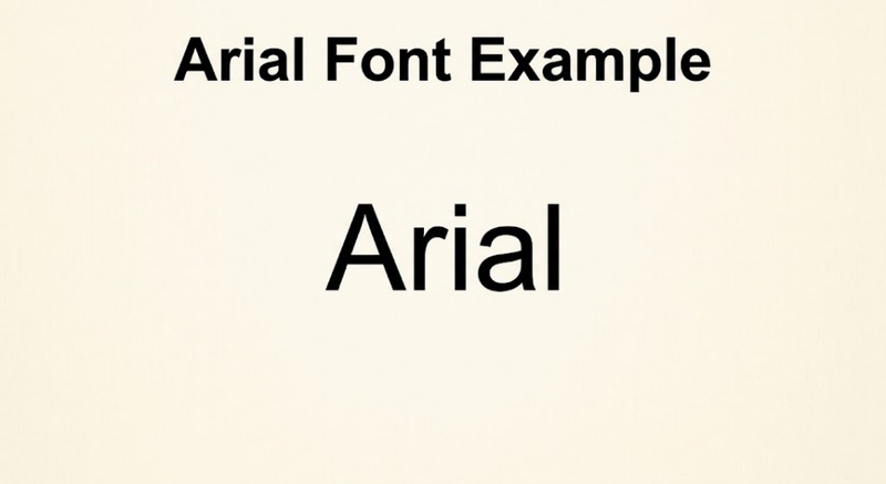 Arial font Example