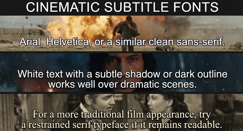 Cinematic Subtitle Fonts