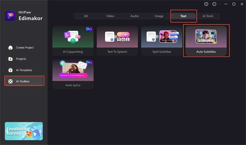 edimakor hardcode and burn in subtitles to video step 1