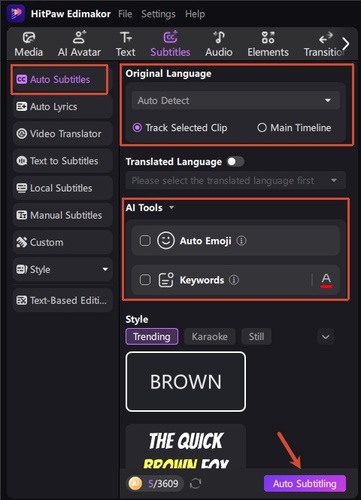 edimakor hardcode and burn in subtitles to video step 3