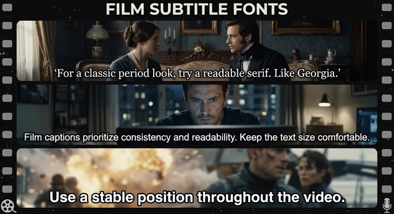 Film Subtitle Fonts