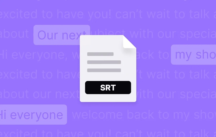 how to create srt file from text
