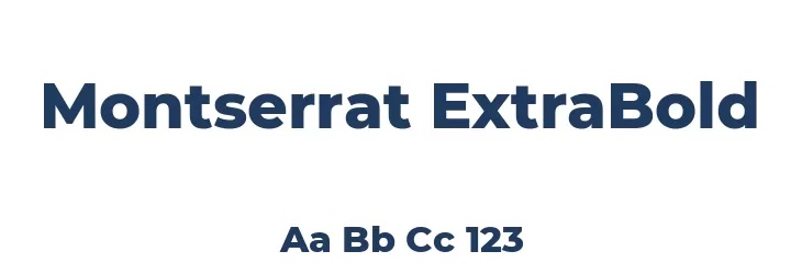 Montserrat ExtraBold font Example