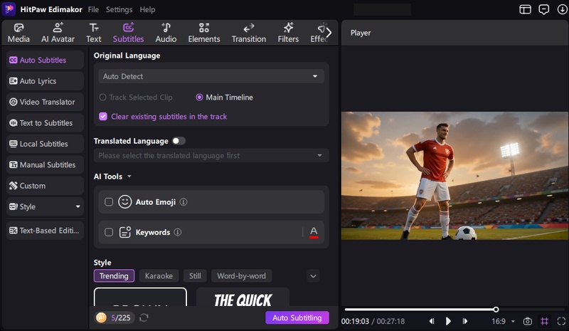 Add Captions Graphics Edimakor