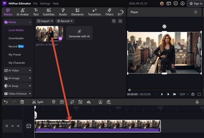 add photo to project timeline