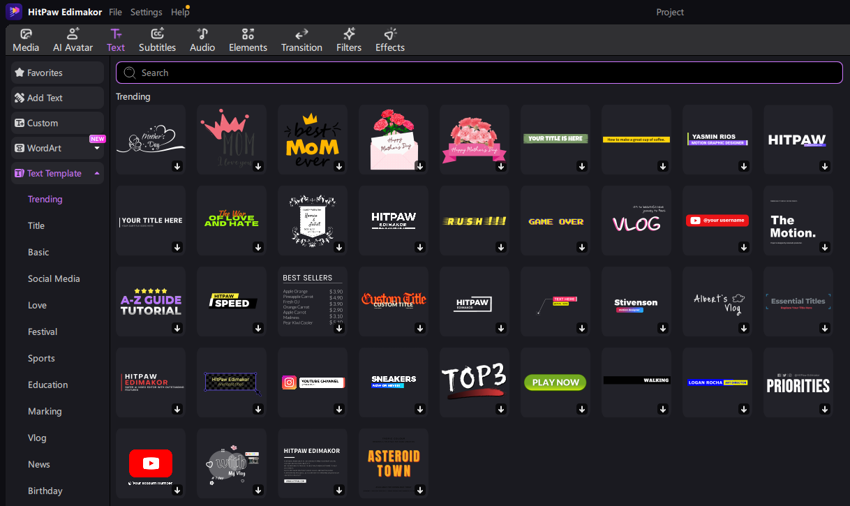 add text in edimakor