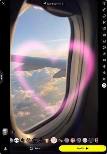 Adding creative effects to a Snapchat Boomerang video