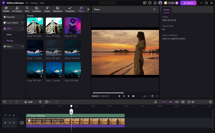 Adjust Lut Strength in Edimakor