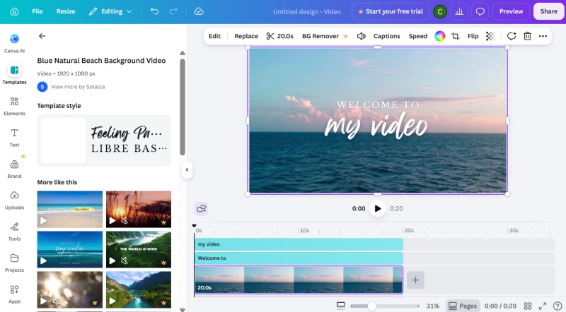 canva halloween music video maker