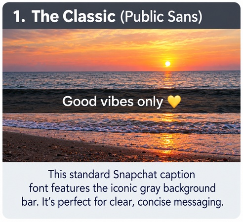 classic snapchat text font
