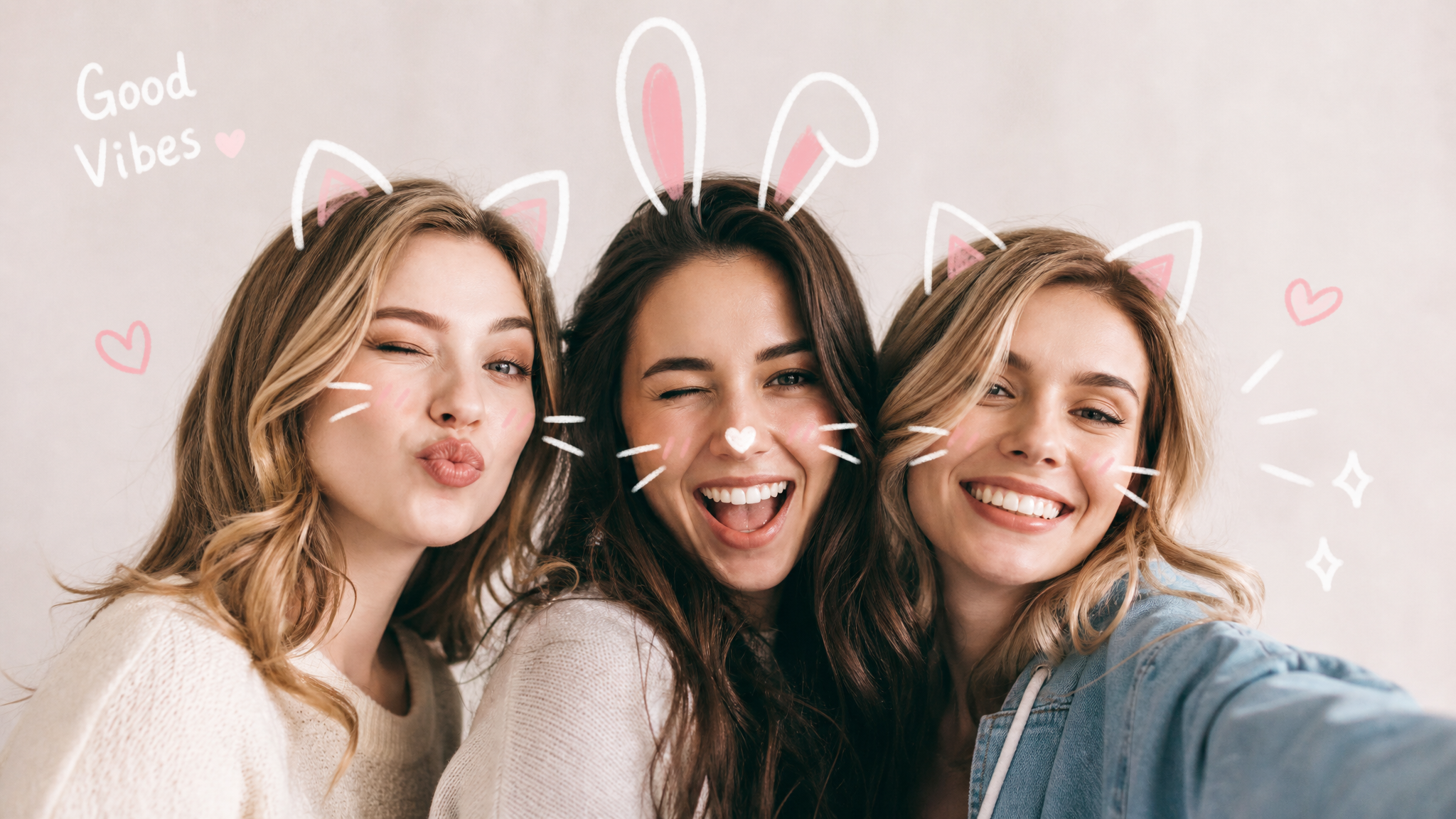 cute cat ear bunny ear doodles