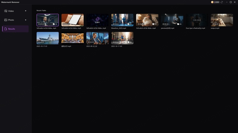 text: Preview and download the processed video.
