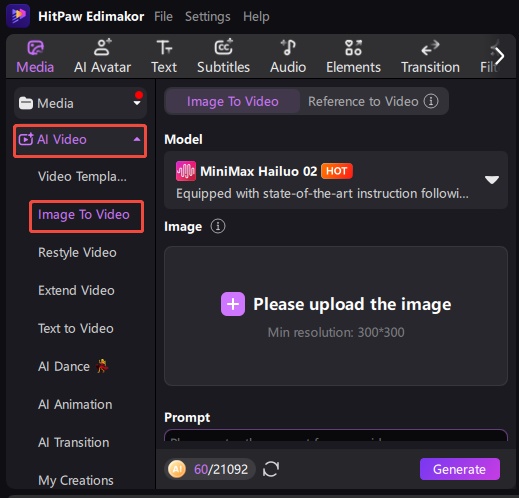 Easter Video Generator Open Hitpaw Edimakor Create a New Project