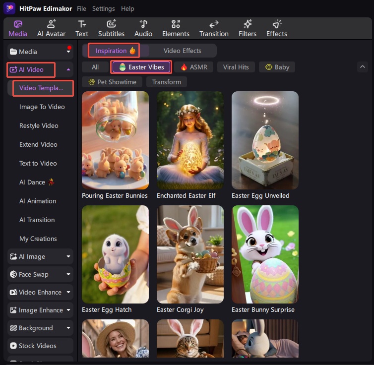 Easter Video Generator Select Templates 2