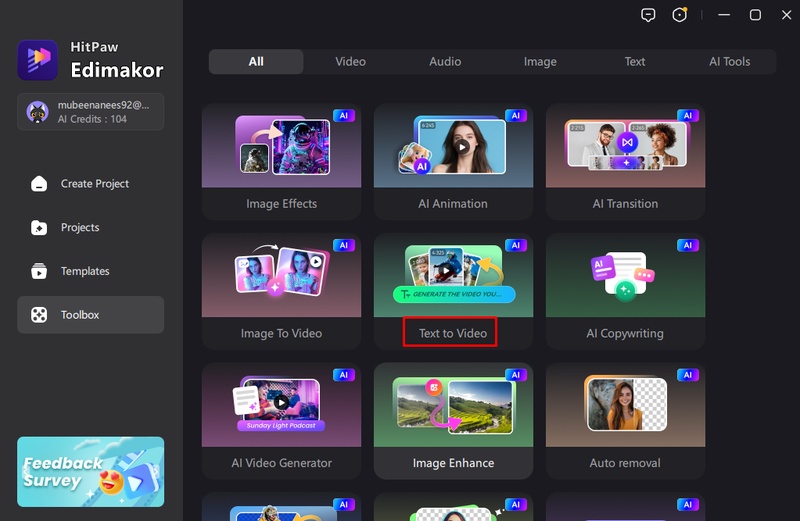 Easter Video Generator Select Text to Video
