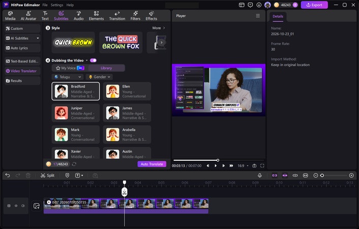 Customizing subtitles and dubbing