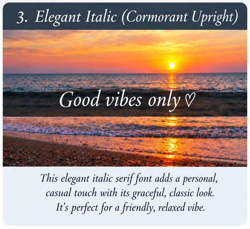 elegant italic snapchat font
