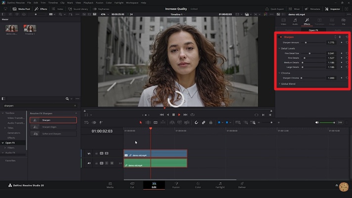 動画の画質を改善する手順