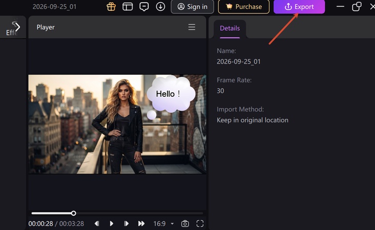 export the speech bubble on pictures