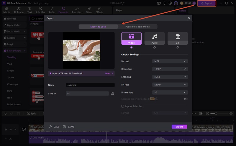 Export Your Video