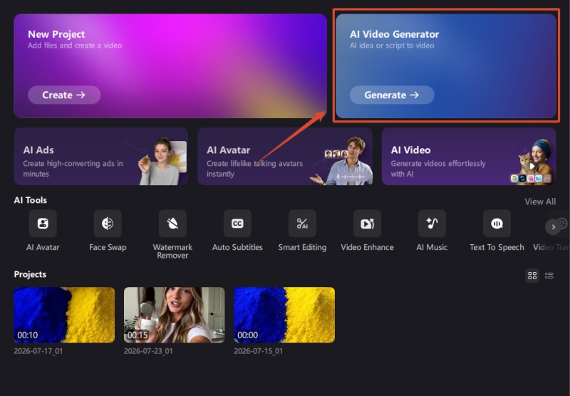 hitpaw edimakor ai video generator