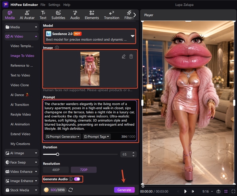hitpaw edimakor ai video lupa zalupa animation template 2