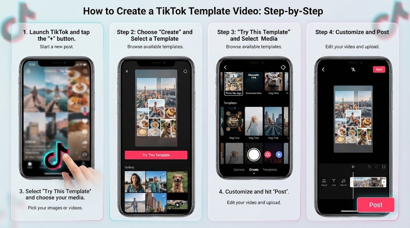 how to use tiktok templates