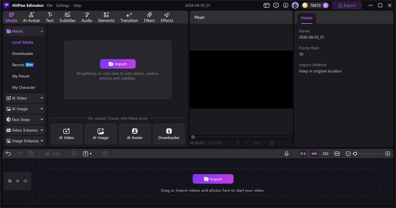 import mp4 files in hitpaw edimakor mp4 joiner