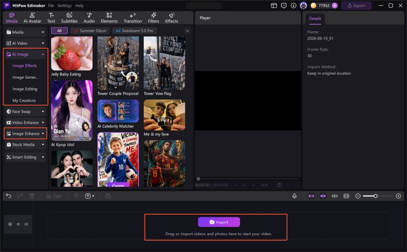 Import Photos and Videos in Edimakor
