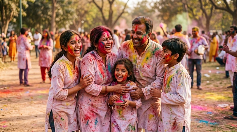 Laughing Family Together