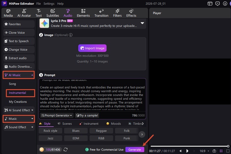 Make Radio Ads Script with Ai Add Royalty Free Music