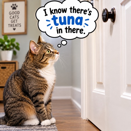 pet photo with speech bubble