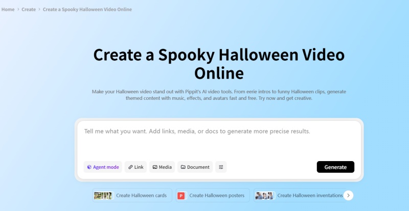 pippit ai halloween music video tool