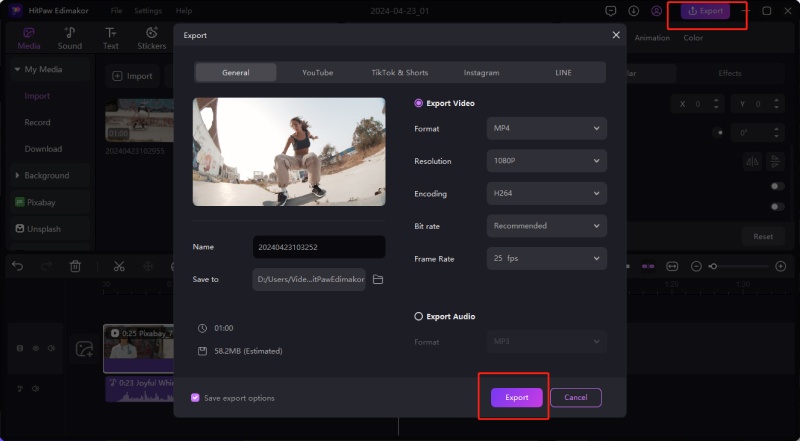 preview and download stop motion video