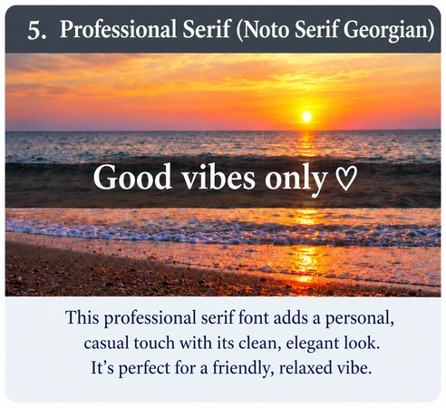 professional serif snapchat font