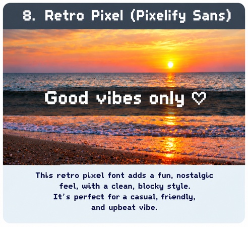 retro pixel snapchat font