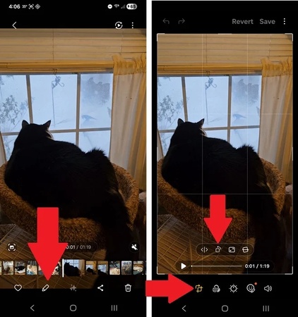 rotate video on android