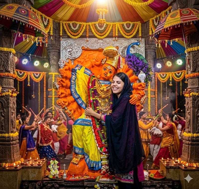 saptashrungi devi with girl