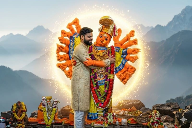 hug image saptashrungi devi