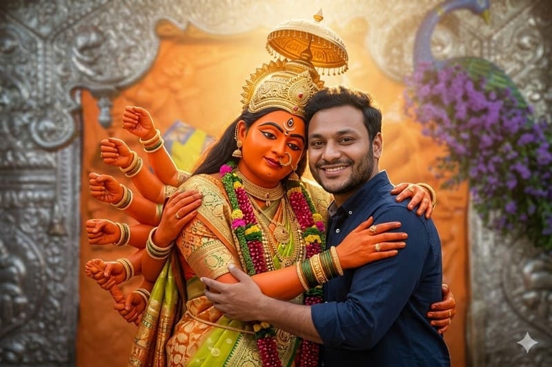 saptashrungi devi hug photo