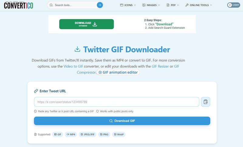 트위터 gif 다운로드 사이트-ConvertICO