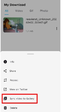 Android 트위터 GIF 저장 3