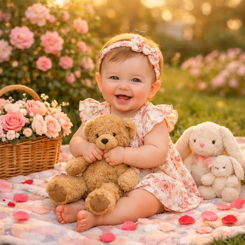 여자 아기를 위한 발렌타인데이 촬영 아이디어