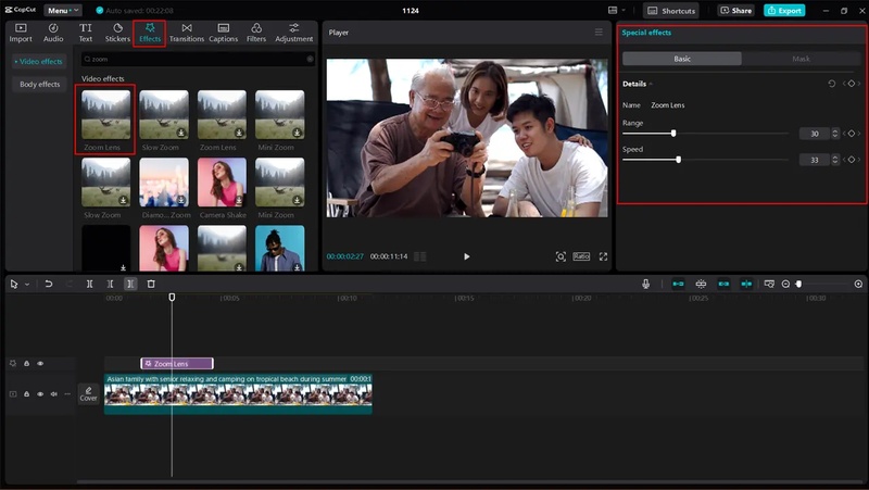 faire un zoom sur une vidéo