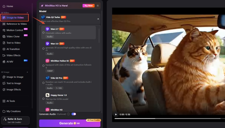 access image to video in edimakor for zombie animation