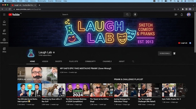 comedy and entertainment YouTube channel
