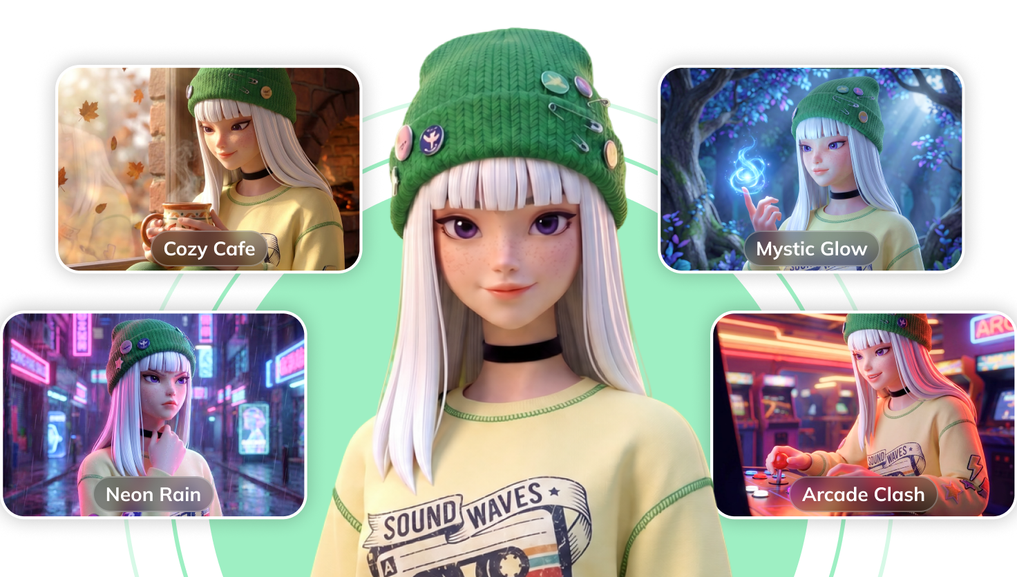 Reuse the same AI character across projects with consistent facial features