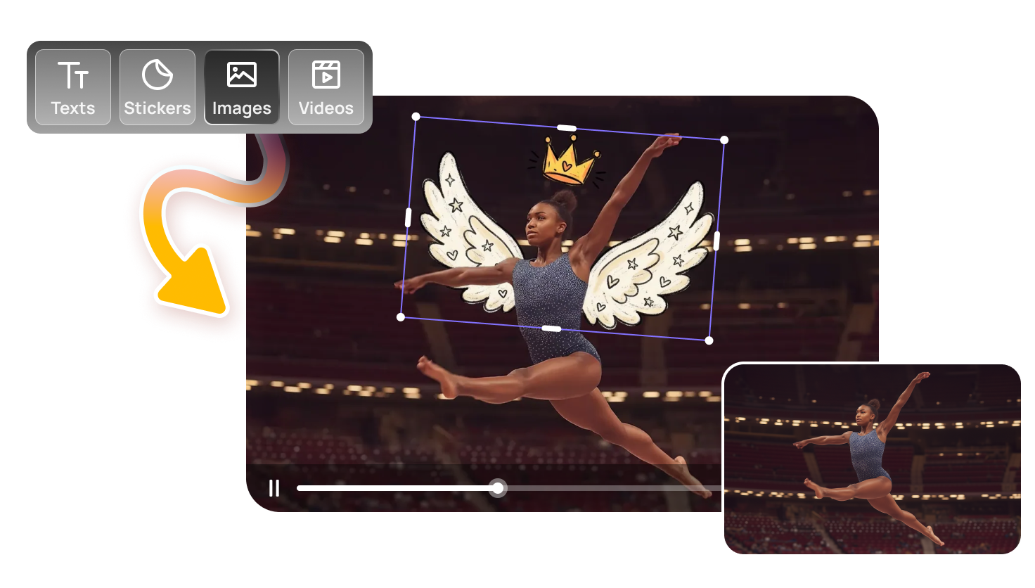 Add Texts, Stickers, or Videos