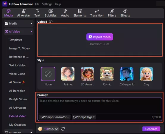Step 2 - Upload video and customize extension settings