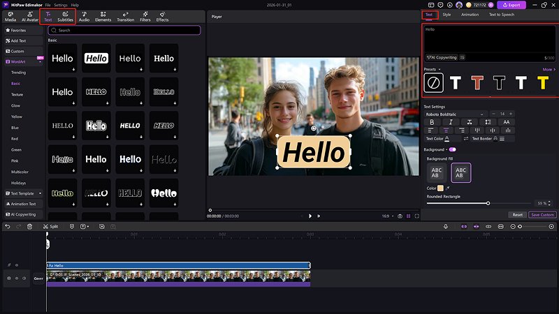 Edit and Customize Text